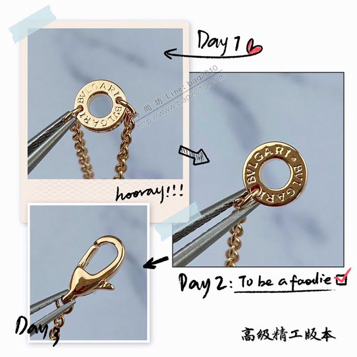 Bvlgari飾品 寶格麗雙面轉動大號圓餅紐扣項鏈  zgbq3332